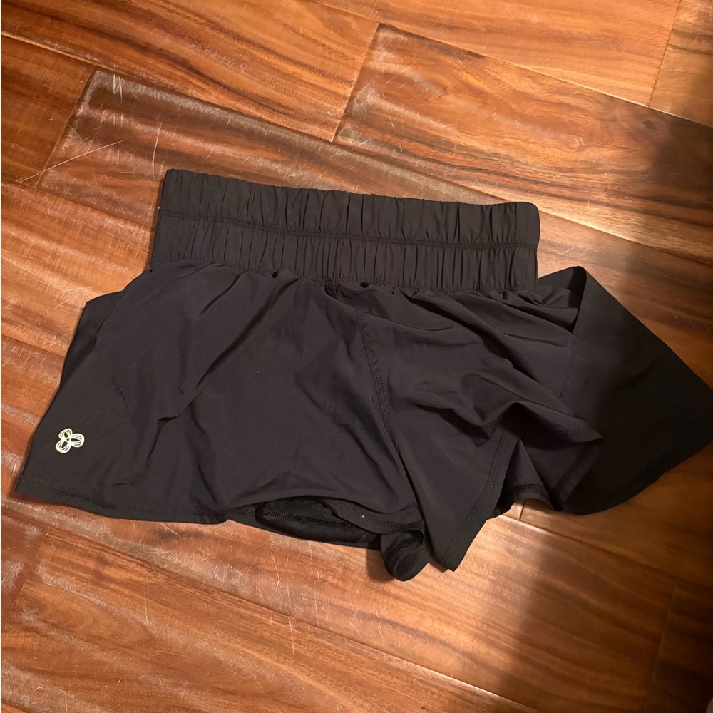Aritzia GOLDEN Black Athletic Skort Shorts 00 High Rise Built-In Shorts (0521)